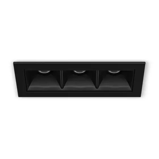 SPOT LED Embutido PICCO 7W 560LM IP40 34º Preto Branco Quente 2700K 5 Anos Garantia - Interlight
