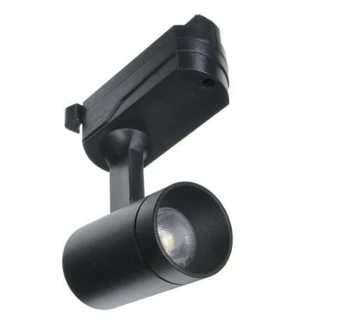 Spot Led de Trilho 5W Preto Branco Quente 3000K - Mega