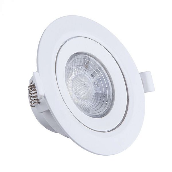 Spot LED 5W Redondo Bivolt Branco Neutro Anos Garantia 4000K - STARTEC