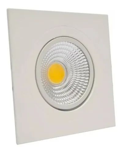 Spot Led 5W Cob Quadrado Branco Quente