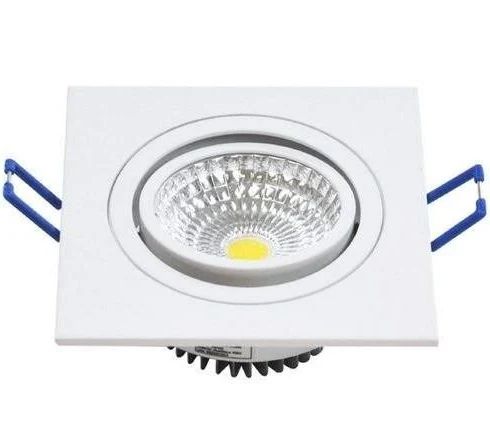 Spot LED 7W Quadrado Bivolt Branco Frio 85X85mm - Lucky