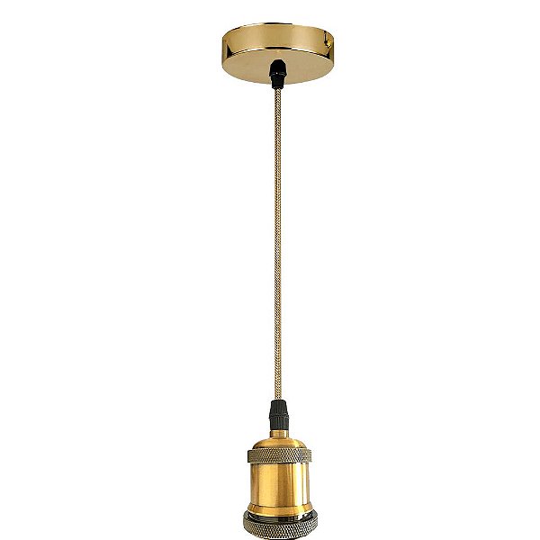 PENDENTE SIMPLES BP-A1-E27-DOURADO