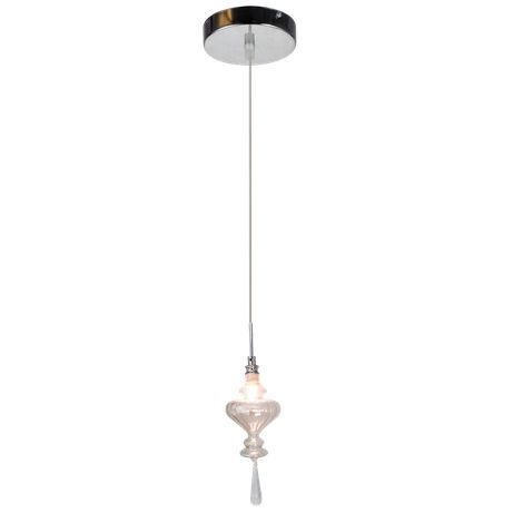 Pendente Insubiano 1*G9 Vidro Champagne com Cristal