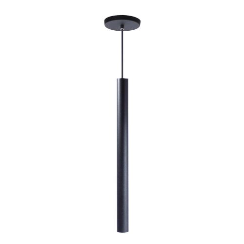 PENDENTE TUBOLARE WOOD MR-11 1XGU-10 PRETO TEXTURIZADO