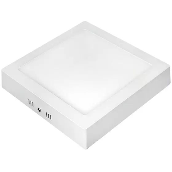 Plafon Led de sobrepor 18w Quadrado 22x22 Branco Quente 3500K - Galaxy