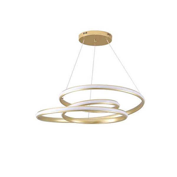 PENDENTE LED KILE 55W DOURADO BRANCO QUENTE 3000K