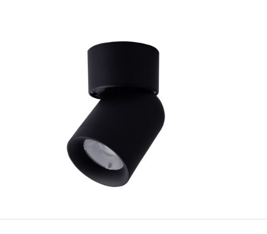 SPOT LED SOBREPOR YIKA 7W Preto Branco Quente 2700K