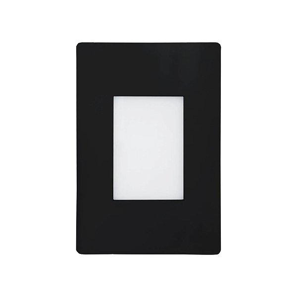 Balizador de Parede 3012 ABS P/ Embutir Em Caixa 4x2 Preto