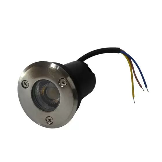Balizador LED de Solo 3w Bivolt Mini Branco Quente 3000K - Cbc