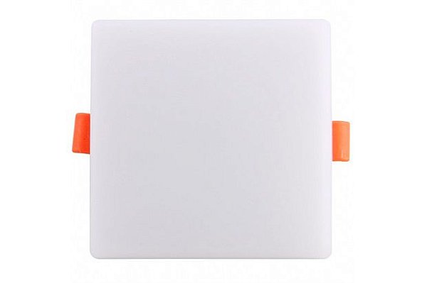 Plafon Led de Embutir e Sobrepor 12w Quadrado 8x8 Sem Borda Branco Frio 6000K - Galaxy