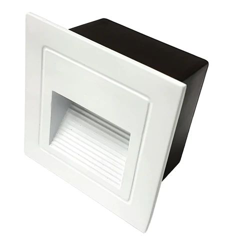 Balizador LED Parede 5W Bivolt Branco Quadrado Branco Quente YB-008 - AXU