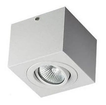 SPOT Sobrepor p/ 1X Par30 Quadrado Face Plana De Alumínio Branco 15x12