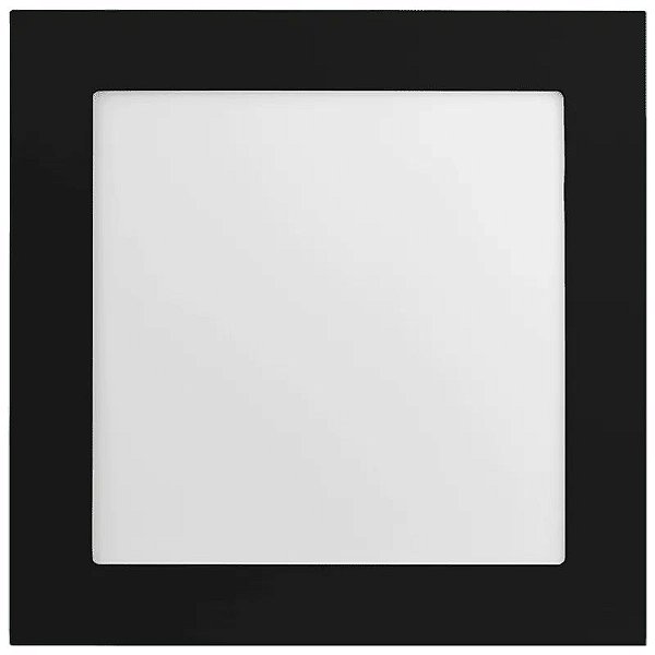 LUMINARIA DE EMBUTIR 20W QUADRADO 225X225 1220LM 4000K JET BLACK  SE-240.1611 / SE-240.3014