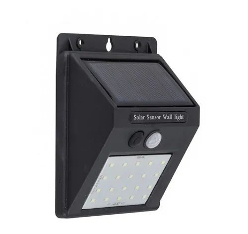 LUMINÁRIA ARANDELA SOLAR C/ SENSOR 4W 60L Branco Frio 6500K