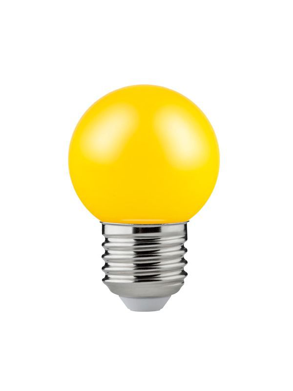 Lâmpada LED BOLINHA G45 3W DECORATIVA E-27 110V AMARELO