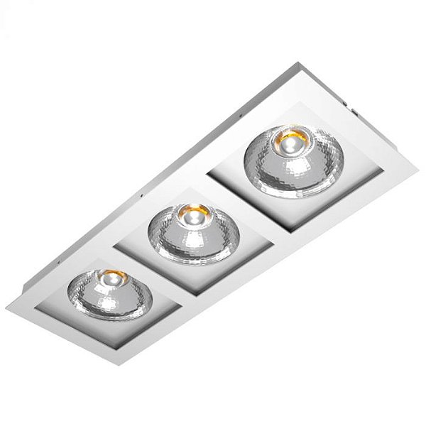 Spot de Embutir p/ 3x AR111 Branco Branco