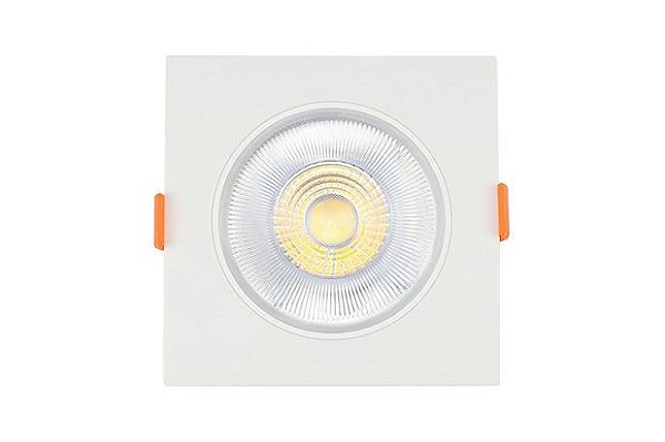 Spot LED 3W Quadrado Bivolt Branco Quente 3000K - Vluz