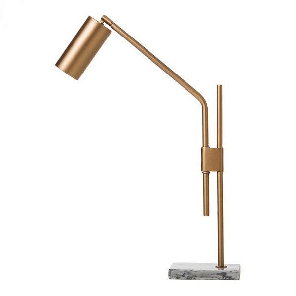 LUMINÁRIA DE MESA CILINDRO ARTICULADO 55,5X10X39,5CM GOLD 1X GU10 - FOCO METALLO