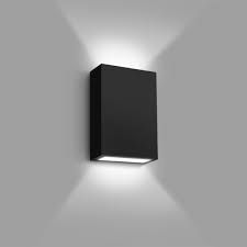 Arandela LED Retangular 2 Fachos 4W Bivolt PRETO Branco Quente 3000K - Elgin