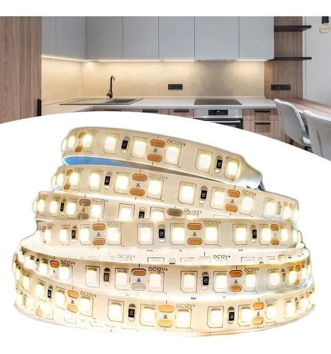 Fita LED 3528 5M 24V S/ Silicone Ip20 240 LED/M 24W/M 2600lm/M Natural 4000K