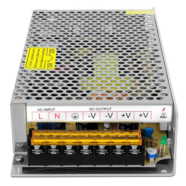 Fonte Chaveada 12V 15A 180w Bivolt p/ Fita LED Câmera CFTV - CBC