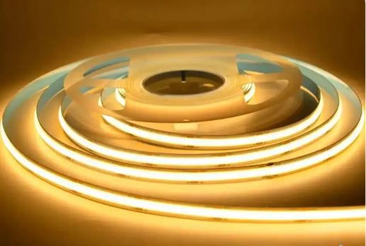 Fita LED COB 12V 5M Ip20 320 LED 8mm 14w/m Branco Quente 3000K - GLX