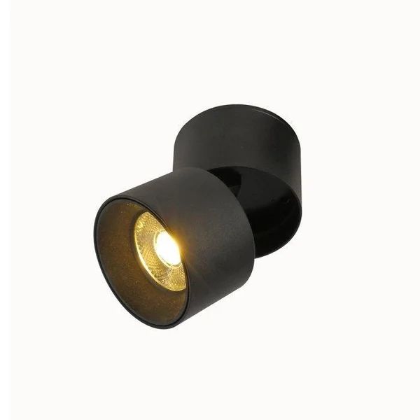 Spot LED Sobrepor 10W Alny Ø7X9,7cm  Alumínio Preto 24° 800lm Branco Quente 3000K - Nordecor