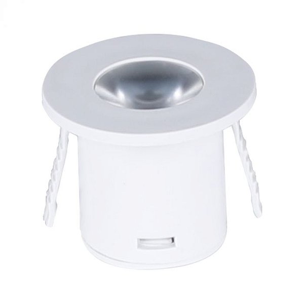 MINI SPOT LED YASA 1W REDONDO P/ MOVEL C/ 2 BRANCO Branco Quente 3000K