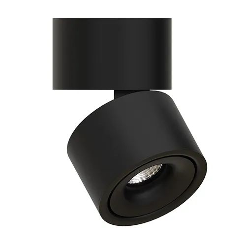 Spot LED Sobrepor 7W Faro Tre Ø10x10cm  Alumínio Preto 24° 560lm Branco Quente 3000K - PIX ARCHI