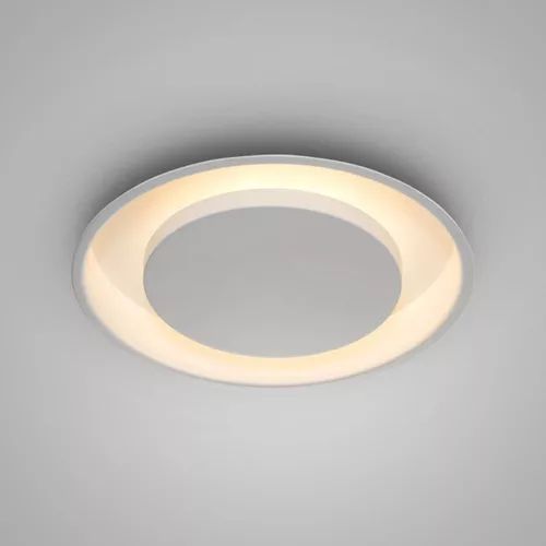 LUMINARIA EMBUTIR ECLIPSE REDONDO 30CM BCO TEXTURIZADO C/ BRANCO
