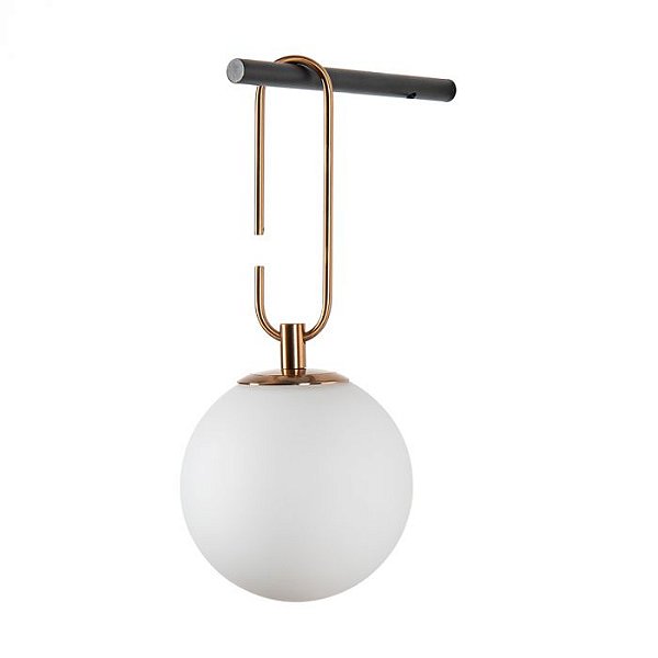 ARANDELA LUKO E27 Ø18CM DOURADO E PRETO