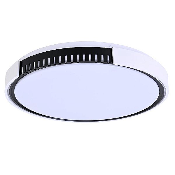 Plafon LED de Sobrepor Nita Redondo Ø50X6cm 35W Branco 2250lm Branco Quente 3000K - Nordecor