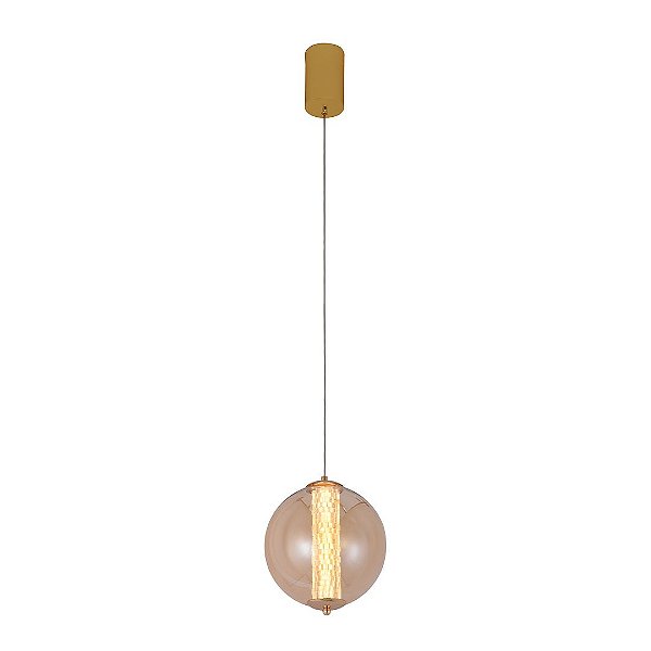 Pendente Led Janni 15cm 10w Branco Quente 3000k Dourado Fosco - Nordecor