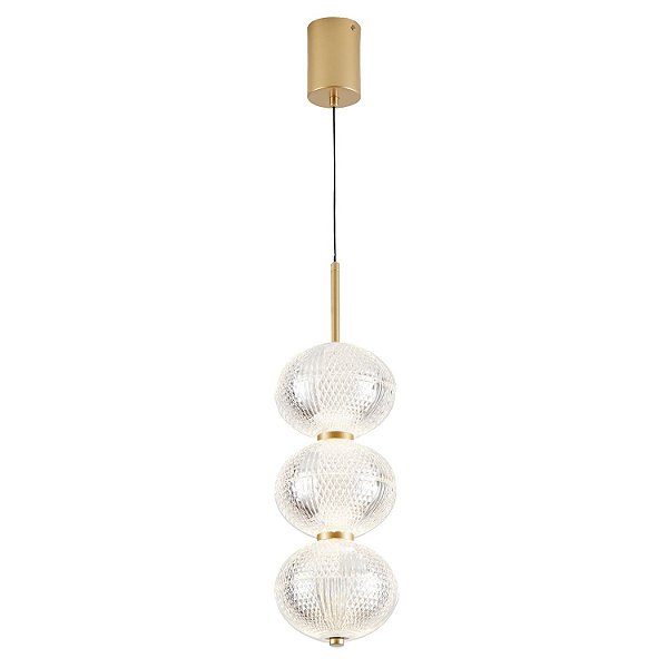 Pendente Led Luse 21W Branco Quente 3000K Ouro Champagne - Nordecor