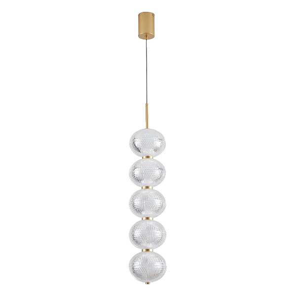 Pendente Led Luse 35W Branco Quente 3000K Ouro Champagne - Nordecor