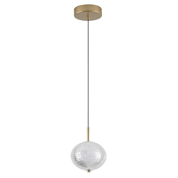 Pendente Led Luse 7W Branco Quente 3000K Ouro Champagne - Nordecor