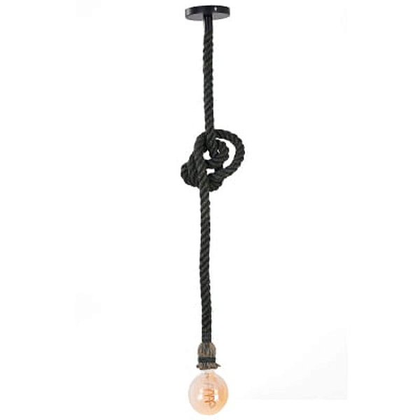 Pendente De Corda 1.80m 1x E27 Chumbo - Nordecor