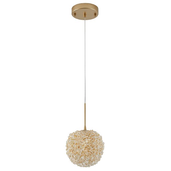 Pendente Cristal Jou 1x G9 Ouro Champagne - Nordecor