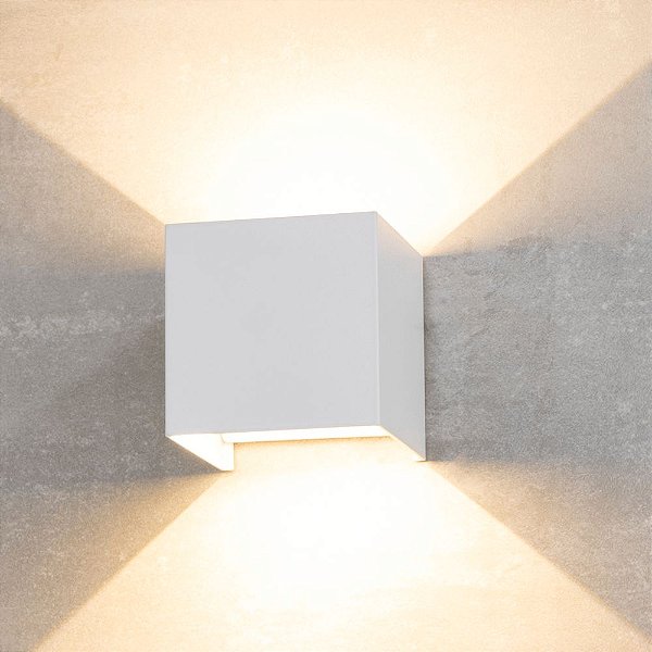 Arandela LED Vona IP65 2x 3W Branco Quente 3000K Branco - Nordecor