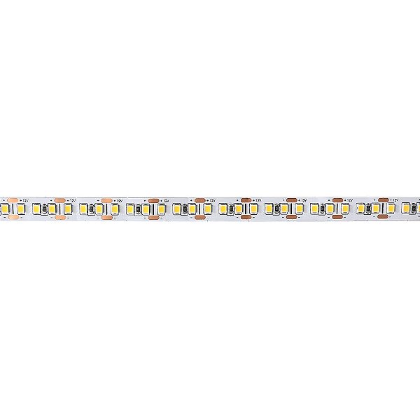 Fita Led 2835 IP20 180 Led/M 10mm 7,2 W/M 634 Lm/M 5m Branco Quente 2700K 12V - Nordecor