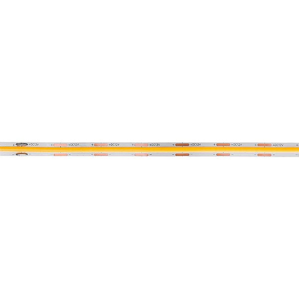 Fita Led Cob IP20 512 Led/M 8mm 12W/M 1200 Lm/M 5m 12V Branco Quente 3000K - Nordecor