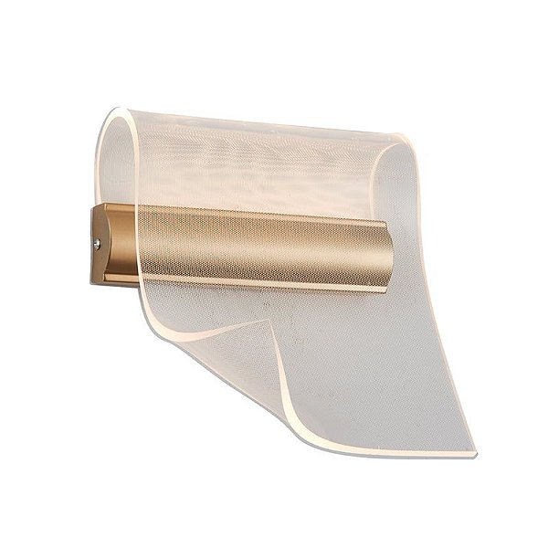 Arandela LED Paipe 5W Branco Quente 3000K Dourado Fosco - Nordecor