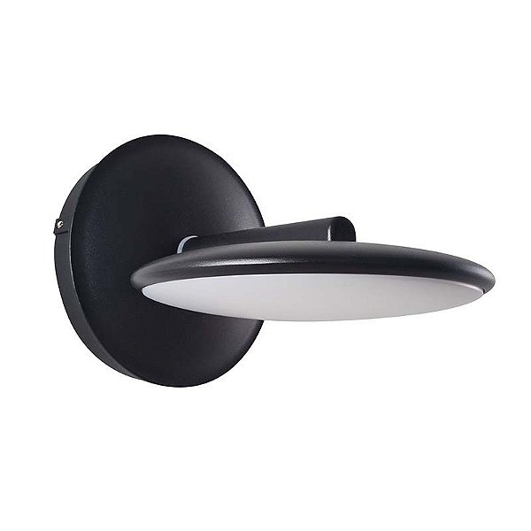 Arandela LED Pyana IP65 10W Branco Quente 3000K Preto - Nordecor