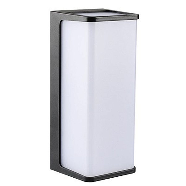 Arandela LED Elion GRA IP65 c/20cm 10W Branco Quente 3000K Preto - Nordecor