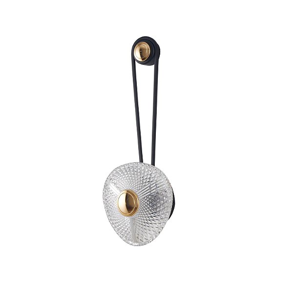 Arandela Led Riva 5W Branco Quente 3000K Preto - Nordecor