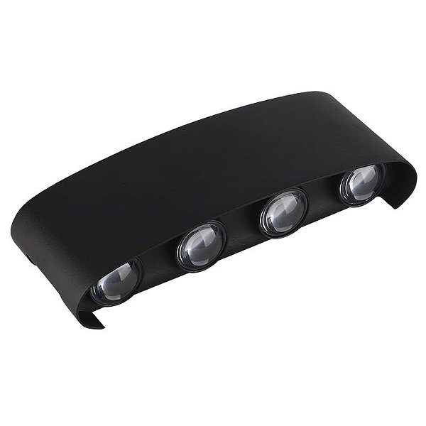 Arandela Led Yori 8W Branco Quente 3000K ABS Preto - Nordecor