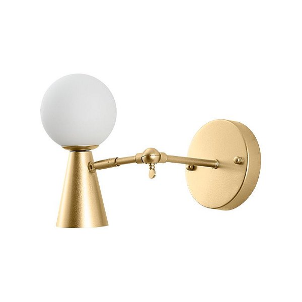 Arandela Teas 1x G9 1x Gu10 10cm Dourado Fosco - Nordecor