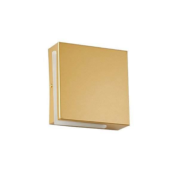 Arandela LED Wadra 8W Branco Quente 3000K Dourado Fosco - Nordecor