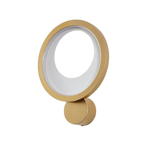 Arandela LED Zahal 15W Branco Quente 3000K Dourado Fosco - Nordecor