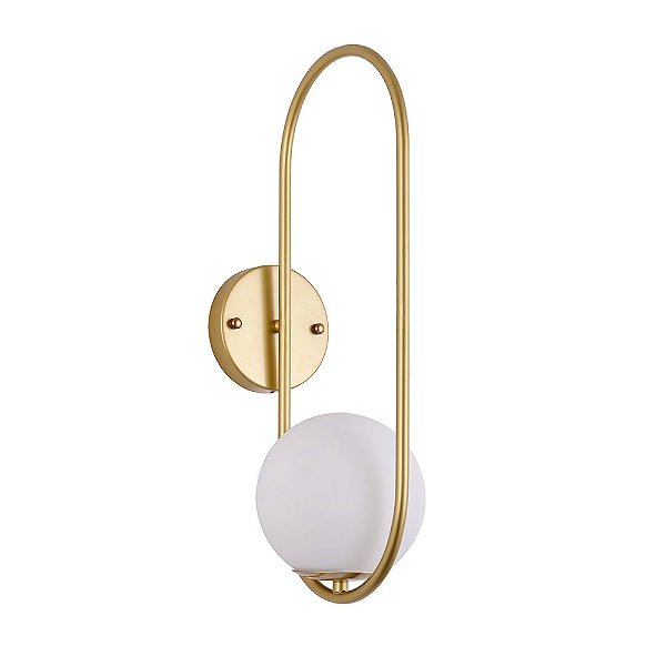 Arandela Waha E27 20cm Dourado - Nordecor